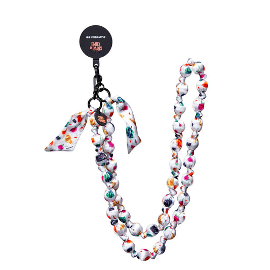 Tracolla a foulard con perline per smartphone a tema Emily in Paris