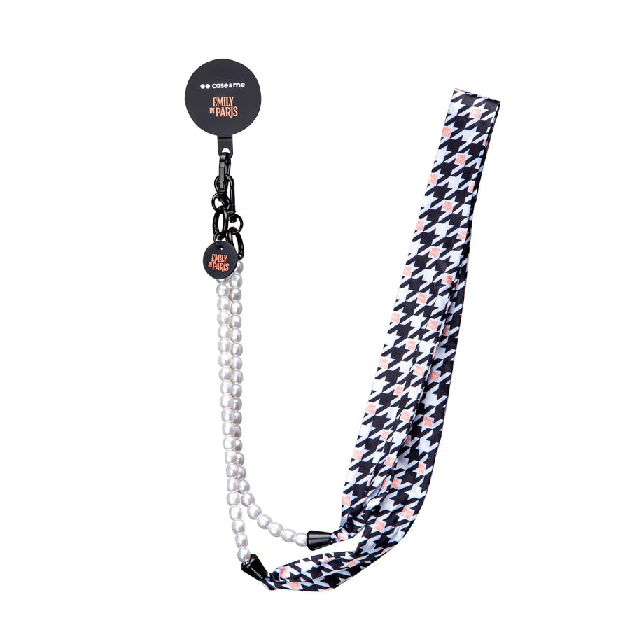 Tracolla a foulard con perline per smartphone a tema Emily in Paris