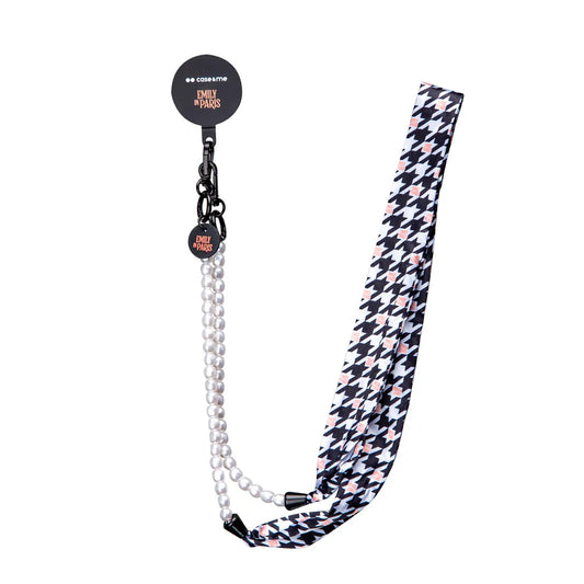 Tracolla a foulard con perline per smartphone a tema Emily in Paris