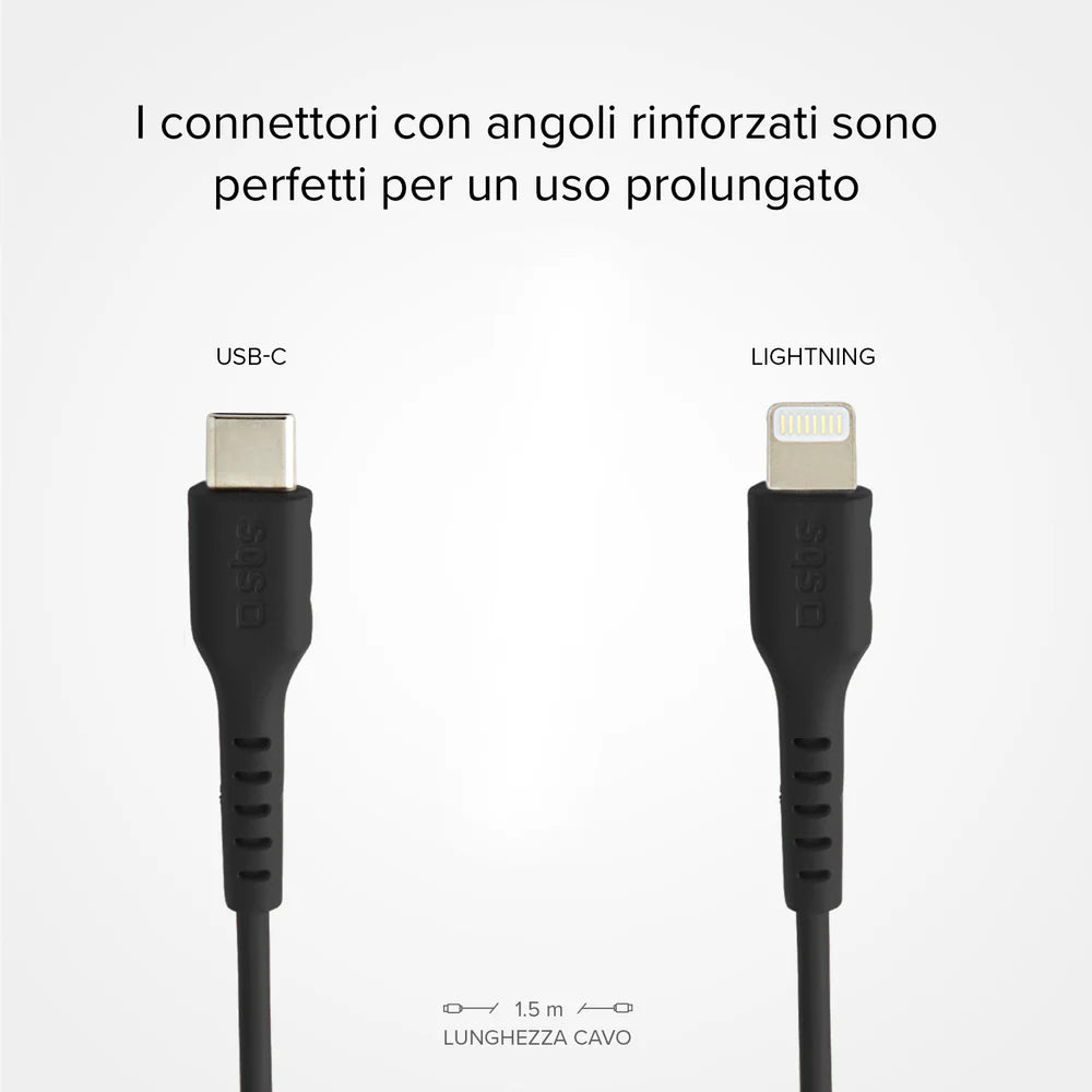 Cavo dati e ricarica Lightning – Type-C lungo 1 metro