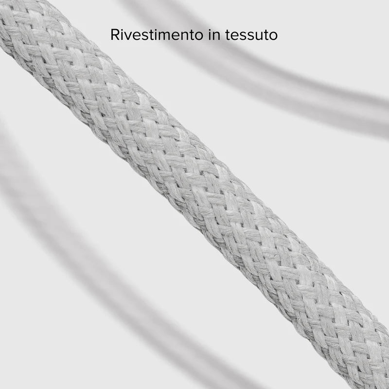 Cavo USB-A - Lightning in tessuto con fermacavo, 1.5 metri