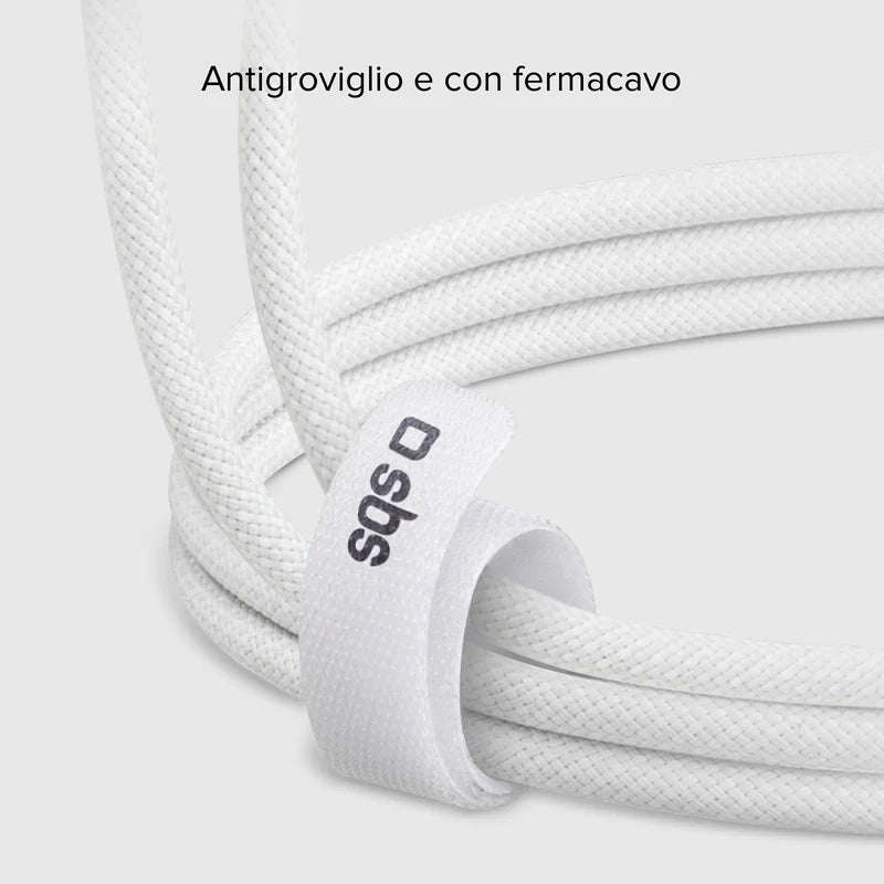 Cavo USB-A - Lightning in tessuto con fermacavo, 1.5 metri