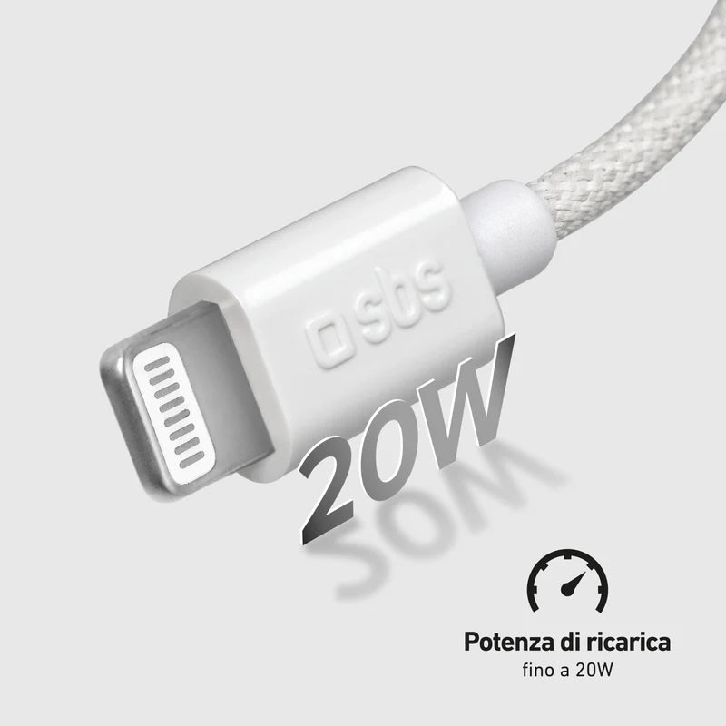 Cavo USB-A - Lightning in tessuto con fermacavo, 1.5 metri