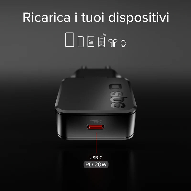 Caricatore da muro 20w USB-C Ultra Slim