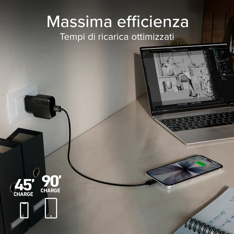 Caricatore da muro 20w USB-C Ultra Slim