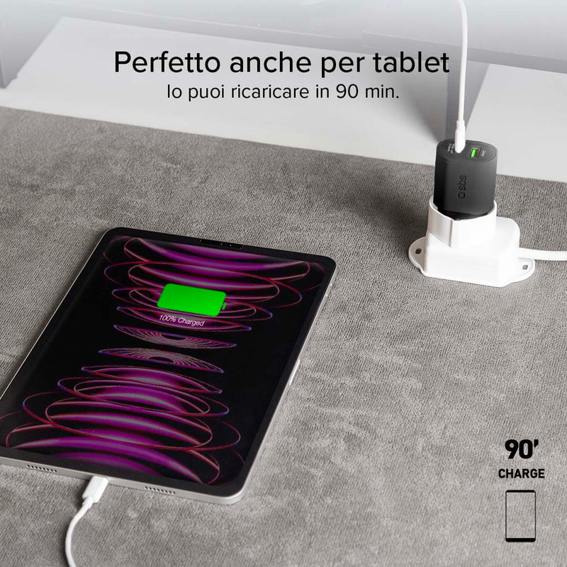 Caricatore caricabatterie 25 Watt - Ricarica ultra rapida e uscita USB-C