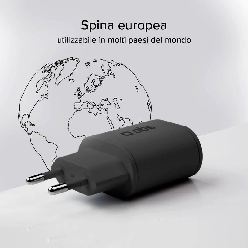Caricatore caricabatterie 25 Watt - Ricarica ultra rapida e uscita USB-C